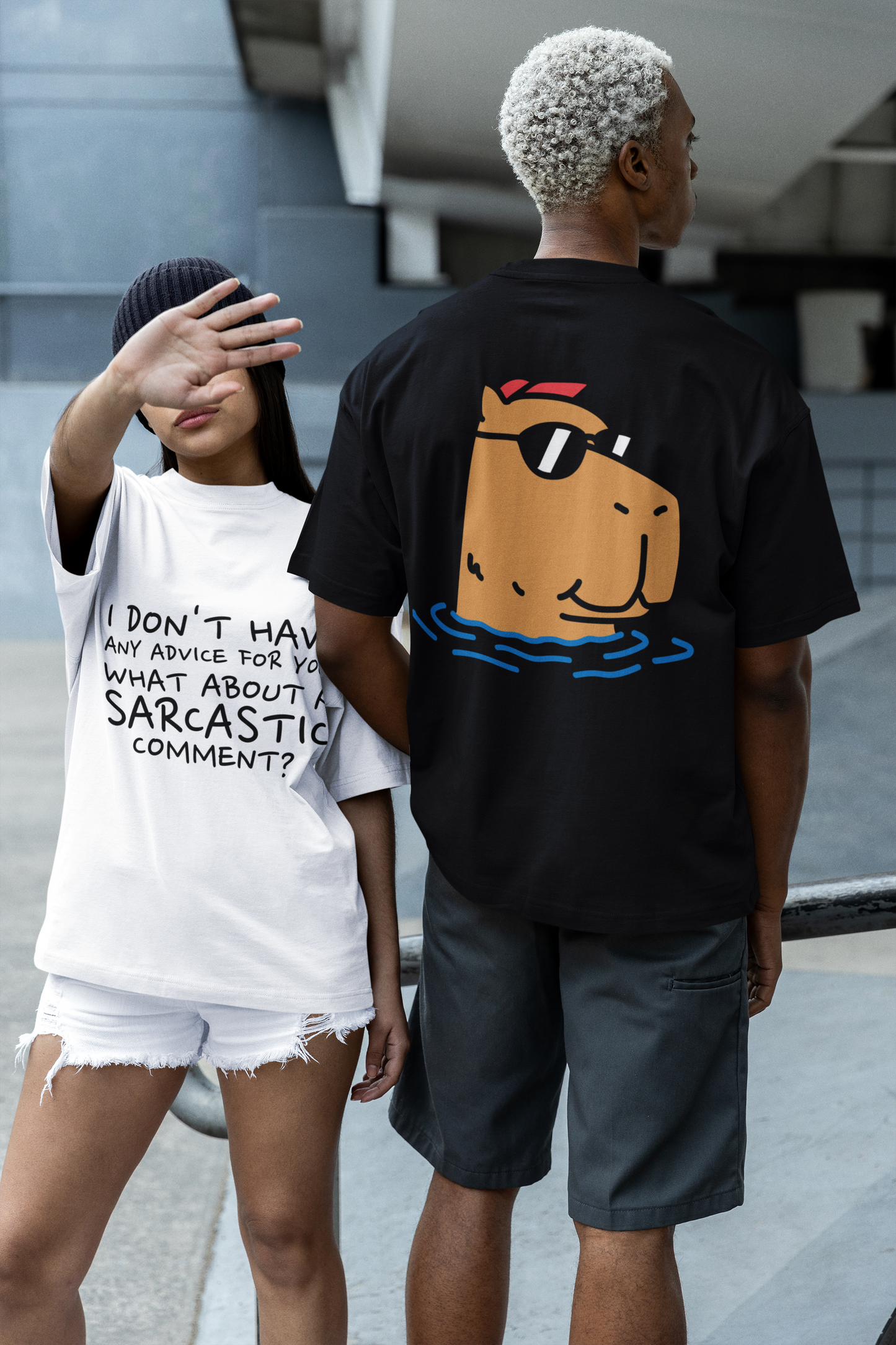 SARCASMISTIC BLACK OVERSIZED TEE