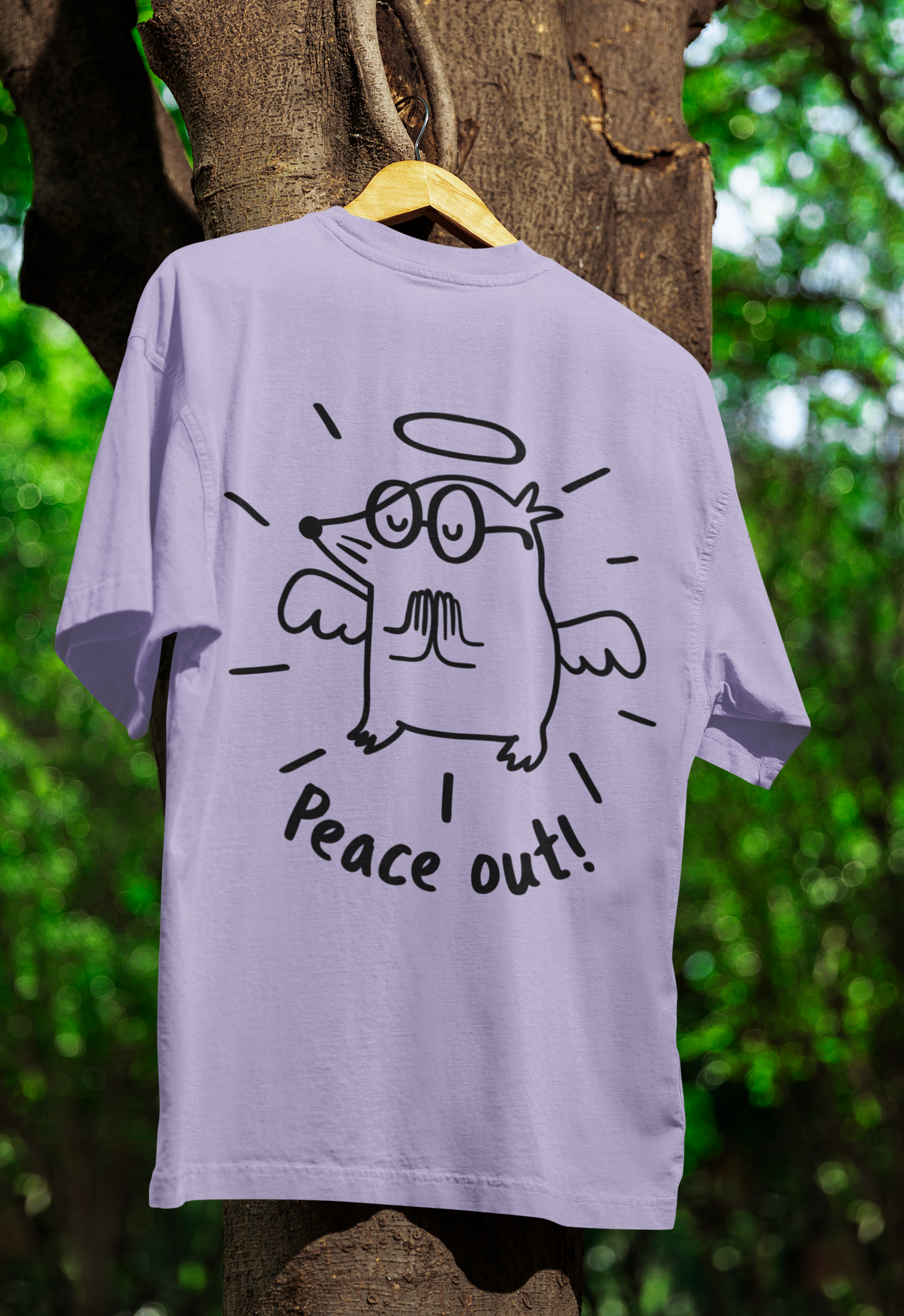 PEACE OUT OVERSIZED TEE