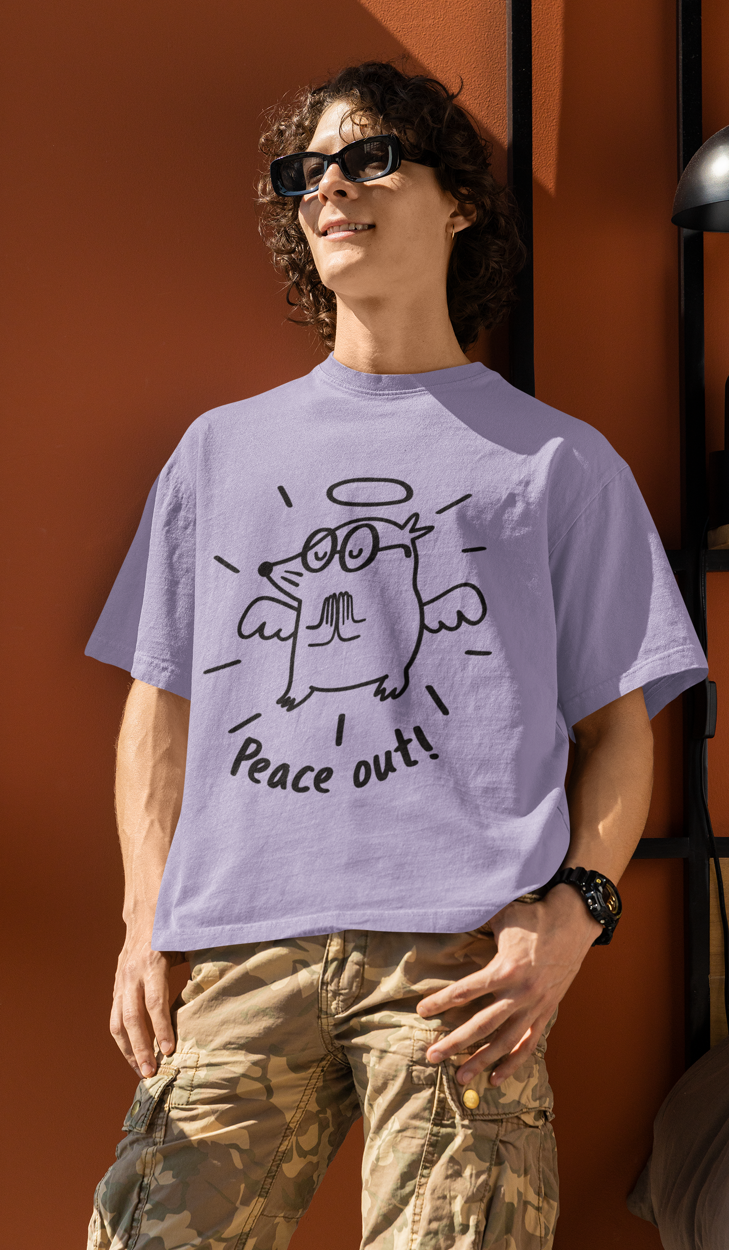 PEACE OUT OVERSIZED TEE