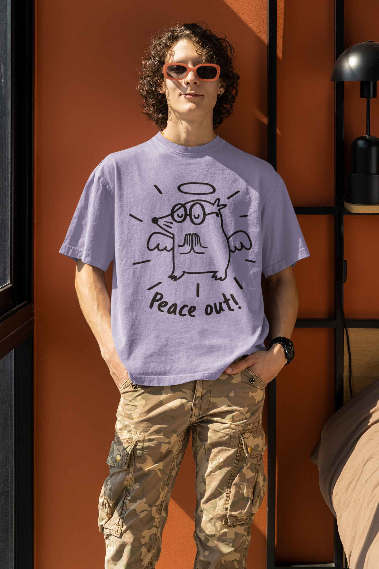 PEACE OUT OVERSIZED TEE