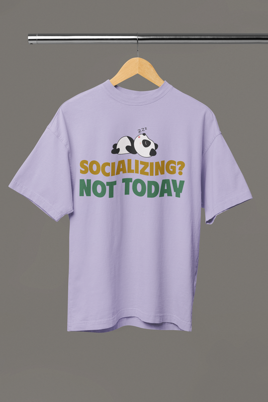 NO SOCIAL BUTTERFLYING OVERSIZED TEE