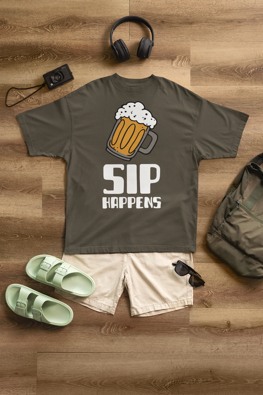 SIP AND SHIT OVERSIZED TEE